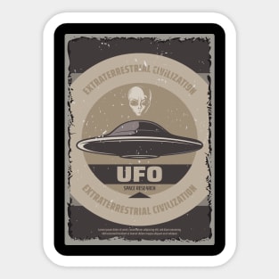 Ufo t shirt Sticker